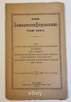 118 The Samoan Civil War of 1893 GERMAN & ENGLISH Editions VERY SCARCE