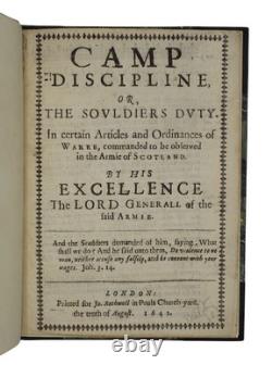 1642 ENGLISH CIVIL WAR Military History PARLIAMENTARIAN ARMY DISCIPLINE Essex
