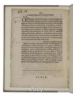 1648 ISLES OF SCILLY English Civil War RARE ROYALIST NEWS-BOOK Military History