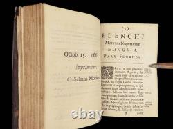 1661 Charles II English Civil War 1ed Elenchi Motuum Numperorum George Bate RARE