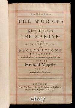 1662 King Charles I 1st FOLIO ed Eikon Basilike England Martyr English Civil War