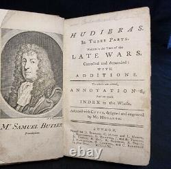 1761 Hudibras Late Wars Samuel Butler HOGARTH COPPER PLATES Civil War VG Antique