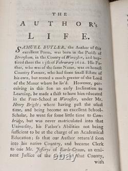 1772 Hudibras In Three Parts English Civil War, S. Butler Vol. I Great Engravings