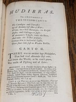 1772 Hudibras In Three Parts English Civil War, S. Butler Vol. I Great Engravings