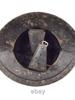 17th-Century English Civil War Pikeman's Helmet with Original Black Paint