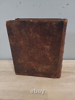 1816 1819 HOLY BIBLE holbrook BRATTLEBOROUGH antique PRE CIVIL WAR leather OLD