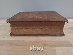 1816 1819 HOLY BIBLE holbrook BRATTLEBOROUGH antique PRE CIVIL WAR leather OLD