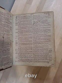1816 1819 HOLY BIBLE holbrook BRATTLEBOROUGH antique PRE CIVIL WAR leather OLD