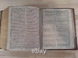 1816 1819 HOLY BIBLE holbrook BRATTLEBOROUGH antique PRE CIVIL WAR leather OLD