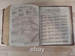 1816 1819 HOLY BIBLE holbrook BRATTLEBOROUGH antique PRE CIVIL WAR leather OLD