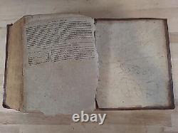 1816 1819 HOLY BIBLE holbrook BRATTLEBOROUGH antique PRE CIVIL WAR leather OLD