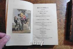 1819 English CIVIL War Poem Hudibras Hand Coloured Aquatints Fine Riviere Bindng