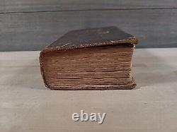 1826 HOLY BIBLE antique PRE CIVIL WAR leather AMERICAN BIBLE SOCIETY old RARE