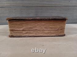 1826 HOLY BIBLE antique PRE CIVIL WAR leather AMERICAN BIBLE SOCIETY old RARE