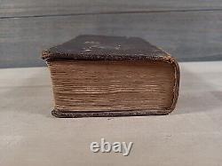 1826 HOLY BIBLE antique PRE CIVIL WAR leather AMERICAN BIBLE SOCIETY old RARE