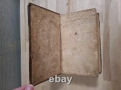 1826 HOLY BIBLE antique PRE CIVIL WAR leather AMERICAN BIBLE SOCIETY old RARE
