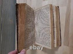 1826 HOLY BIBLE antique PRE CIVIL WAR leather AMERICAN BIBLE SOCIETY old RARE