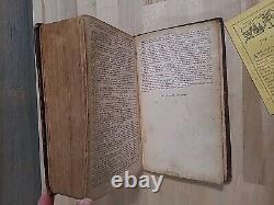 1826 HOLY BIBLE antique PRE CIVIL WAR leather AMERICAN BIBLE SOCIETY old RARE