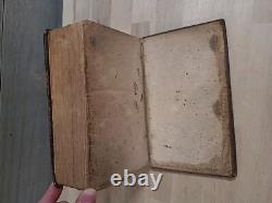 1826 HOLY BIBLE antique PRE CIVIL WAR leather AMERICAN BIBLE SOCIETY old RARE