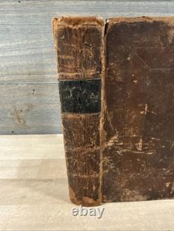 1828 HOLY BIBLE antique PRE CIVIL WAR leather AMERICAN BIBLE SOCIETY old
