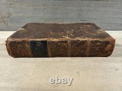 1828 HOLY BIBLE antique PRE CIVIL WAR leather AMERICAN BIBLE SOCIETY old