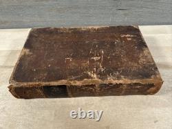 1828 HOLY BIBLE antique PRE CIVIL WAR leather AMERICAN BIBLE SOCIETY old