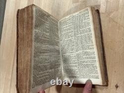1828 HOLY BIBLE antique PRE CIVIL WAR leather AMERICAN BIBLE SOCIETY old