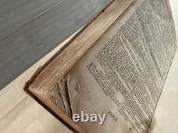 1828 HOLY BIBLE antique PRE CIVIL WAR leather AMERICAN BIBLE SOCIETY old