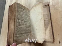 1828 HOLY BIBLE antique PRE CIVIL WAR leather AMERICAN BIBLE SOCIETY old