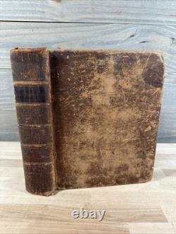 1831 HOLY BIBLE phinney PRE CIVIL WAR leather ANTIQUE old COOPERSTOWN