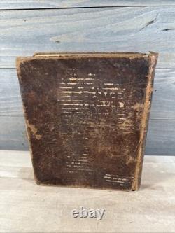 1831 HOLY BIBLE phinney PRE CIVIL WAR leather ANTIQUE old COOPERSTOWN