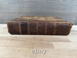 1831 HOLY BIBLE phinney PRE CIVIL WAR leather ANTIQUE old COOPERSTOWN