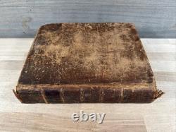 1831 HOLY BIBLE phinney PRE CIVIL WAR leather ANTIQUE old COOPERSTOWN