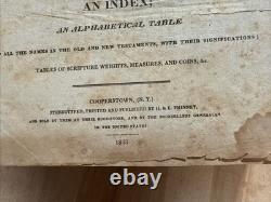 1831 HOLY BIBLE phinney PRE CIVIL WAR leather ANTIQUE old COOPERSTOWN