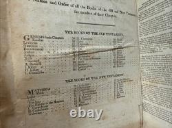 1831 HOLY BIBLE phinney PRE CIVIL WAR leather ANTIQUE old COOPERSTOWN