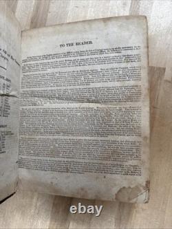 1831 HOLY BIBLE phinney PRE CIVIL WAR leather ANTIQUE old COOPERSTOWN