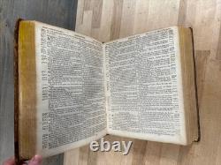 1831 HOLY BIBLE phinney PRE CIVIL WAR leather ANTIQUE old COOPERSTOWN