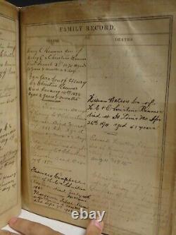 1831 Philadelphia Family Bible Slave Owners/Civil War Vet/Reamer Family