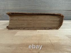 1834 HOLY BIBLE antique PRE CIVIL WAR leather H & E PHINNEY old COOPERSTOWN