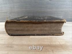 1837 HOLY BIBLE large PRE CIVIL WAR leather AMERICAN BIBLE SOCIETY old