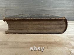 1837 HOLY BIBLE large PRE CIVIL WAR leather AMERICAN BIBLE SOCIETY old