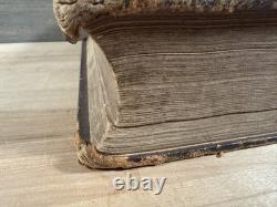 1837 HOLY BIBLE large PRE CIVIL WAR leather AMERICAN BIBLE SOCIETY old