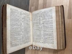 1837 HOLY BIBLE large PRE CIVIL WAR leather AMERICAN BIBLE SOCIETY old