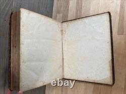 1837 HOLY BIBLE large PRE CIVIL WAR leather AMERICAN BIBLE SOCIETY old