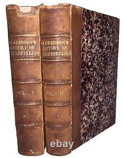 1843, History Of The Rebellion & CIVIL War In England, Clarendon, 2 Vol, Leather