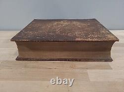 1846 HOLY BIBLE antique METHODIST leather PRE CIVIL WAR