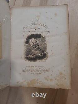 1846 HOLY BIBLE antique METHODIST leather PRE CIVIL WAR