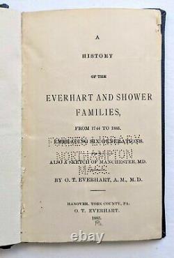1851-1920 HANDWRITTEN SPEECHES by O. T. EVERHART CIVIL WAR SURGEON + GENEALOGY