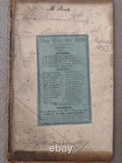 1851 AMERICAN BIBLE SOCIETY PRE CIVIL WAR Young Men's Bible Society WithWood Box