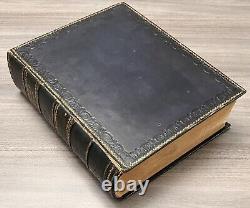 1853 Antique Family Devotional Bible Pre Civil War CLEAN Alexander Fletcher